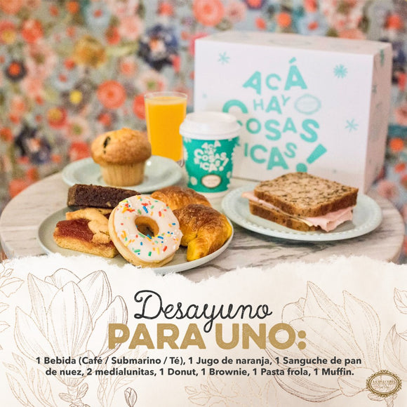 DESAYUNO CON COSAS RICAS PARA UNO