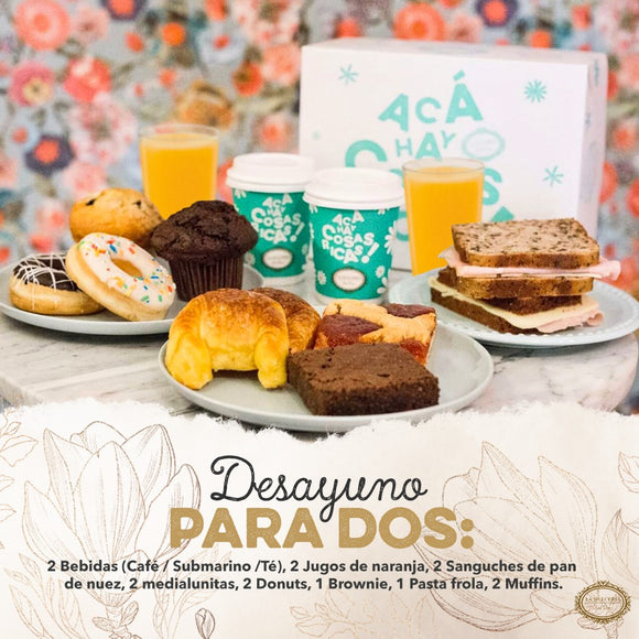 DESAYUNO CON COSAS RICAS PARA DOS