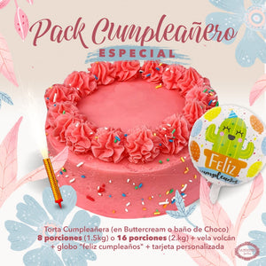 Pack Cumpleañero Especial (torta grande)